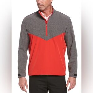 Callaway Swing Tech Blocked 1/4 Zip Gold Windbreaker
